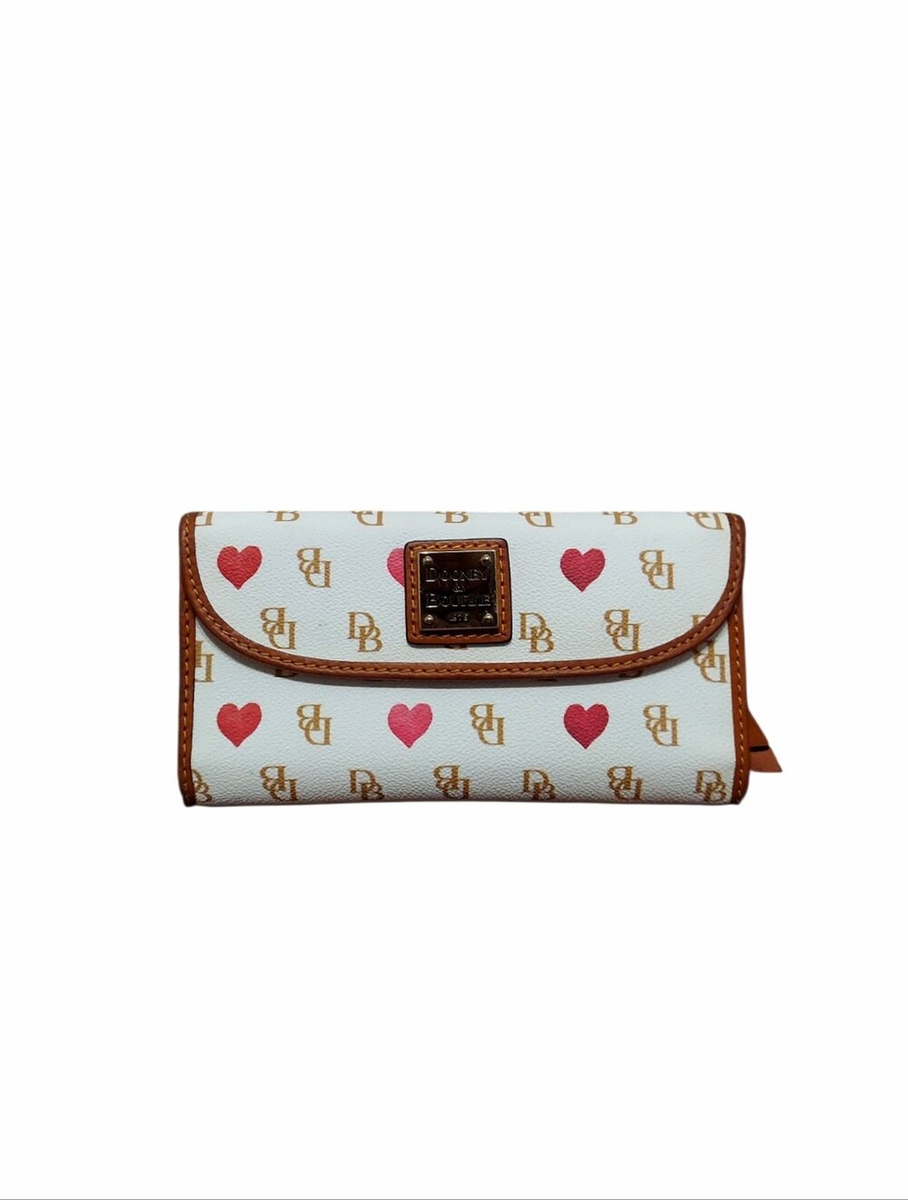 Dooney & Bourke Heart Wallet Gently Loved Gold Tone Hardware